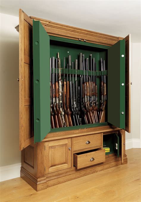 gun cabinet inside height